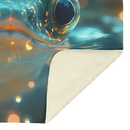 Baby_Moray_Eel_Peeking_from_Glowing_Cora_H_Blanket_Sherpa_Mockup.png