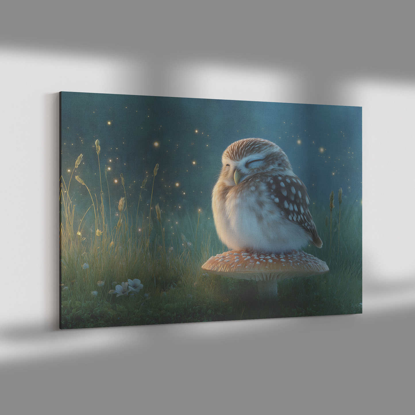 Baby_Owl_Sleeping_on_Glowing_Mushroom_Su_H_Rectangle_Dramatic_Shadow_Mockup.png_15524466