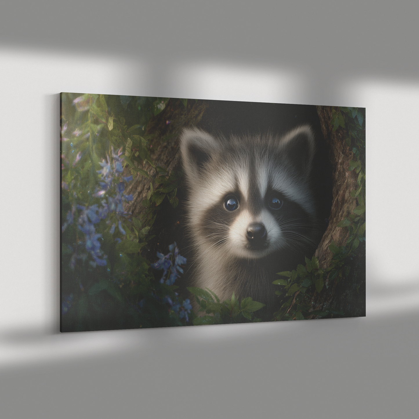 Baby_Raccoon_with_Blue_Eyes_Peeking_from_H_Rectangle_Dramatic_Shadow_Mockup.png_15471665