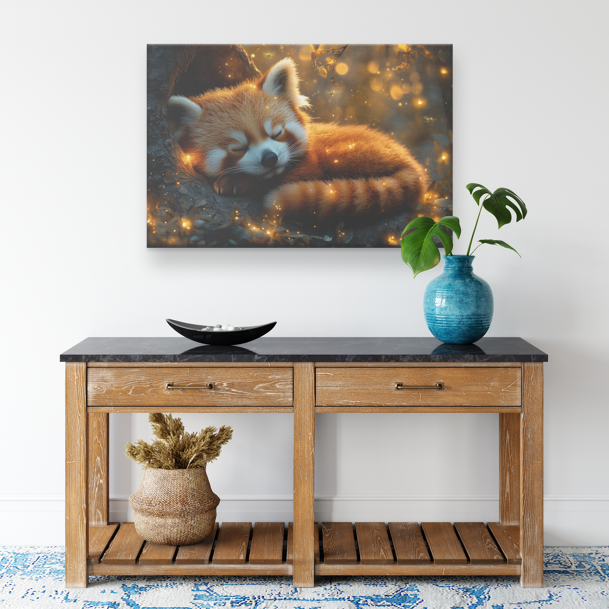 Baby_Red_Panda_Curled_Up_in_Glowing_Tree_H_Rectangle_Smaller_Lifestyle_Mockup.png