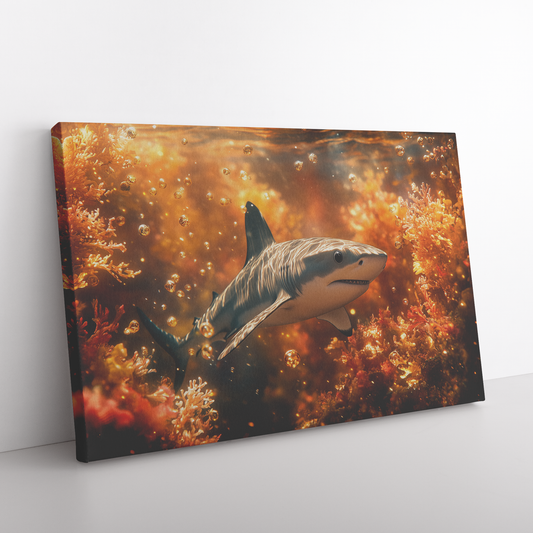 Baby_Shark_Swimming_Through_Glowing_Trop_H_Rectangle_Angle_Floor_Mockup.png