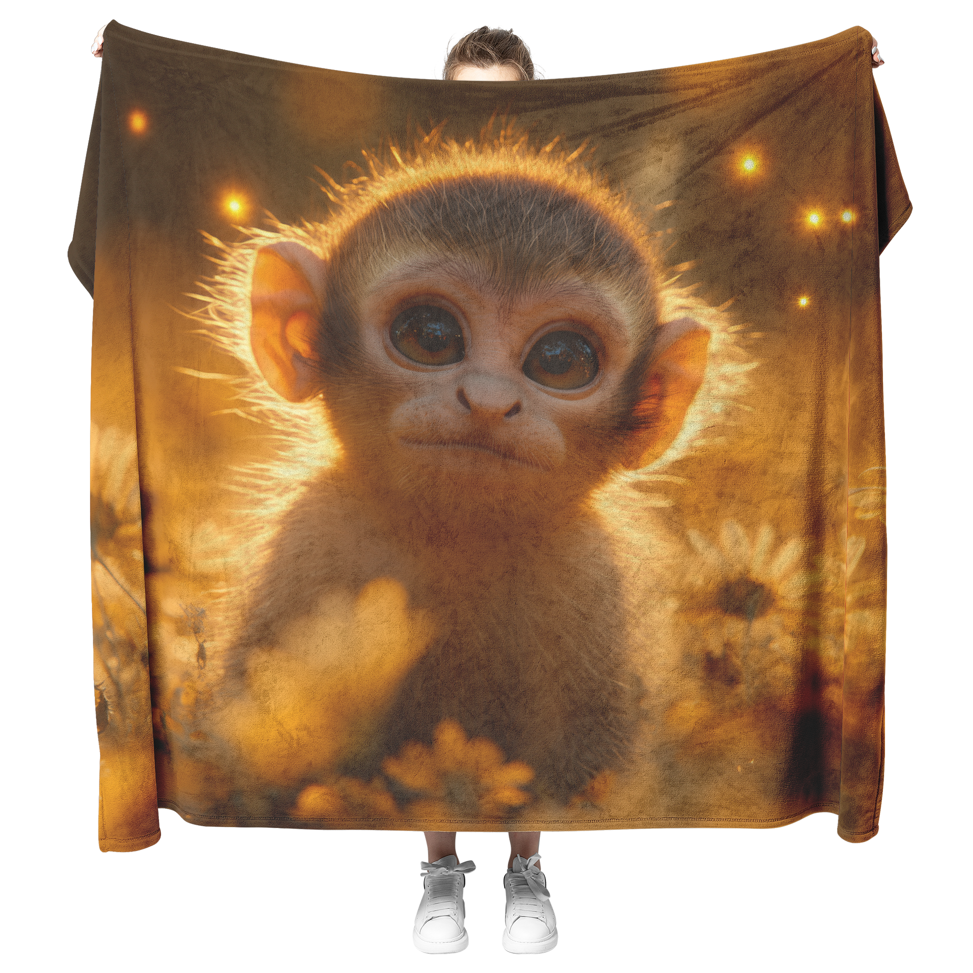 Baby_Squirrel_Monkey_Peering_at_Glowing__H_Blanket_Model_Mockup.png