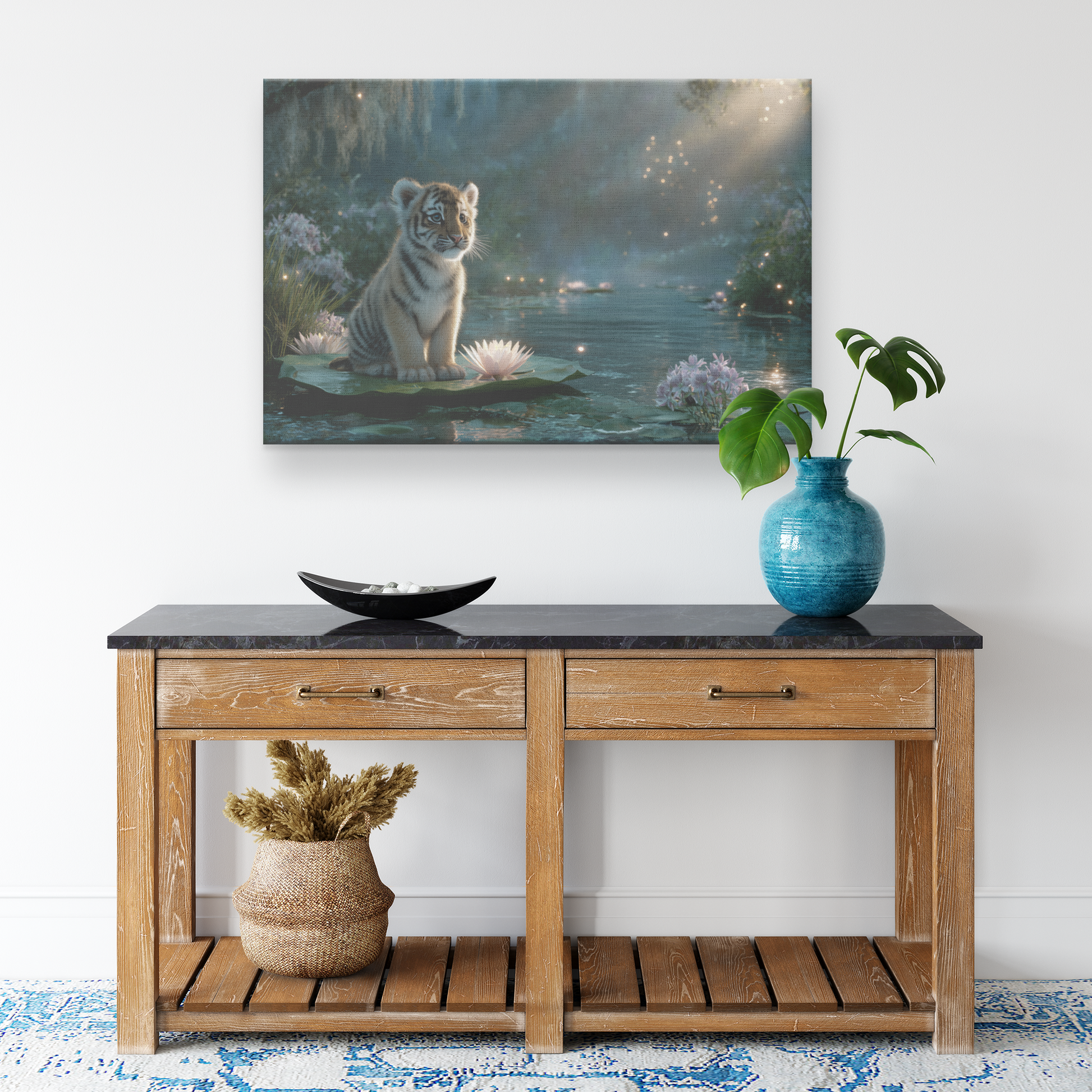 Baby_Tiger_Riding_Glowing_Lily_Pad_Acros_H_Rectangle_Smaller_Lifestyle_Mockup.png_15333186