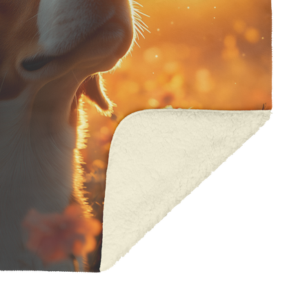 Beagle_on_Garden_Path_with_Flowers_Light_H_Blanket_Sherpa_Mockup.png