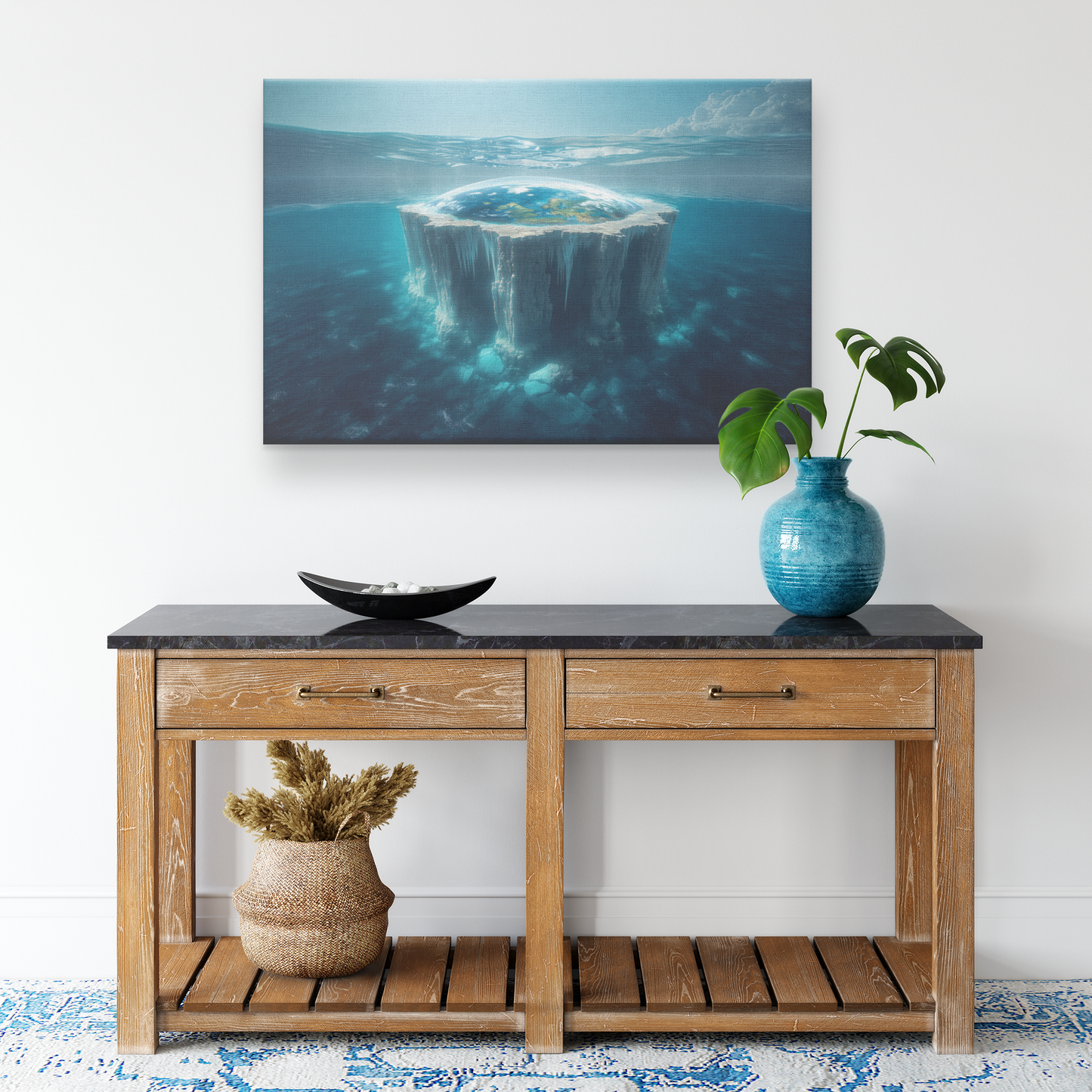 Biblical_Flat_Earth_Submerged_In_Deep_Bl_H_Rectangle_Smaller_Lifestyle_Mockup.png