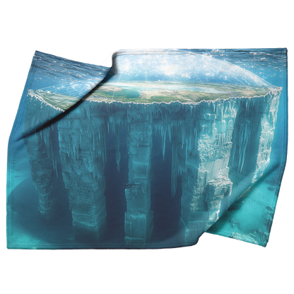 Biblical_Flat_Earth_With_Gleasons_Map_H_Blanket_Top_Bottom_Folds_Mockup.png