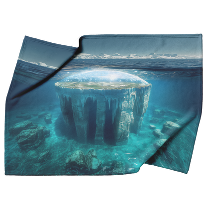 Biblical_Flat_Earth_With_Gleasons_Map_Ic_H_Blanket_Top_Bottom_Folds_Mockup.png