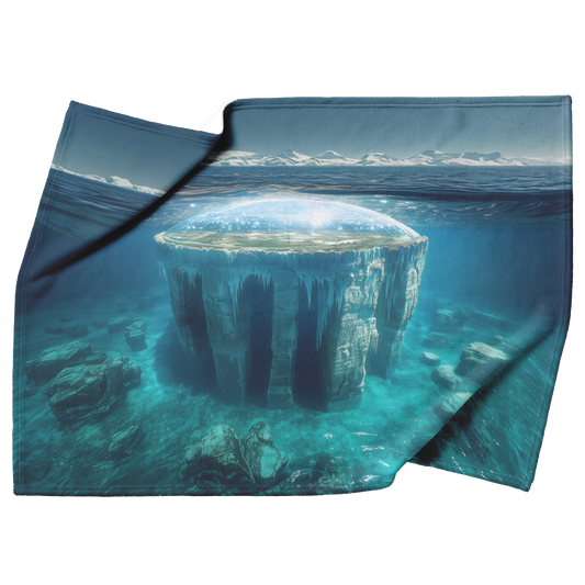 Biblical_Flat_Earth_With_Gleasons_Map_Ic_H_Blanket_Top_Bottom_Folds_Mockup.png