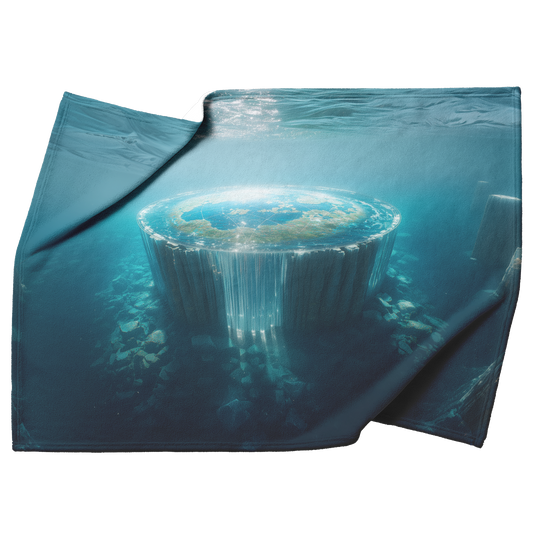 Biblical_Flat_Earth_With_Gleasons_Map_Ic_H_Blanket_Top_Bottom_Folds_Mockup.png