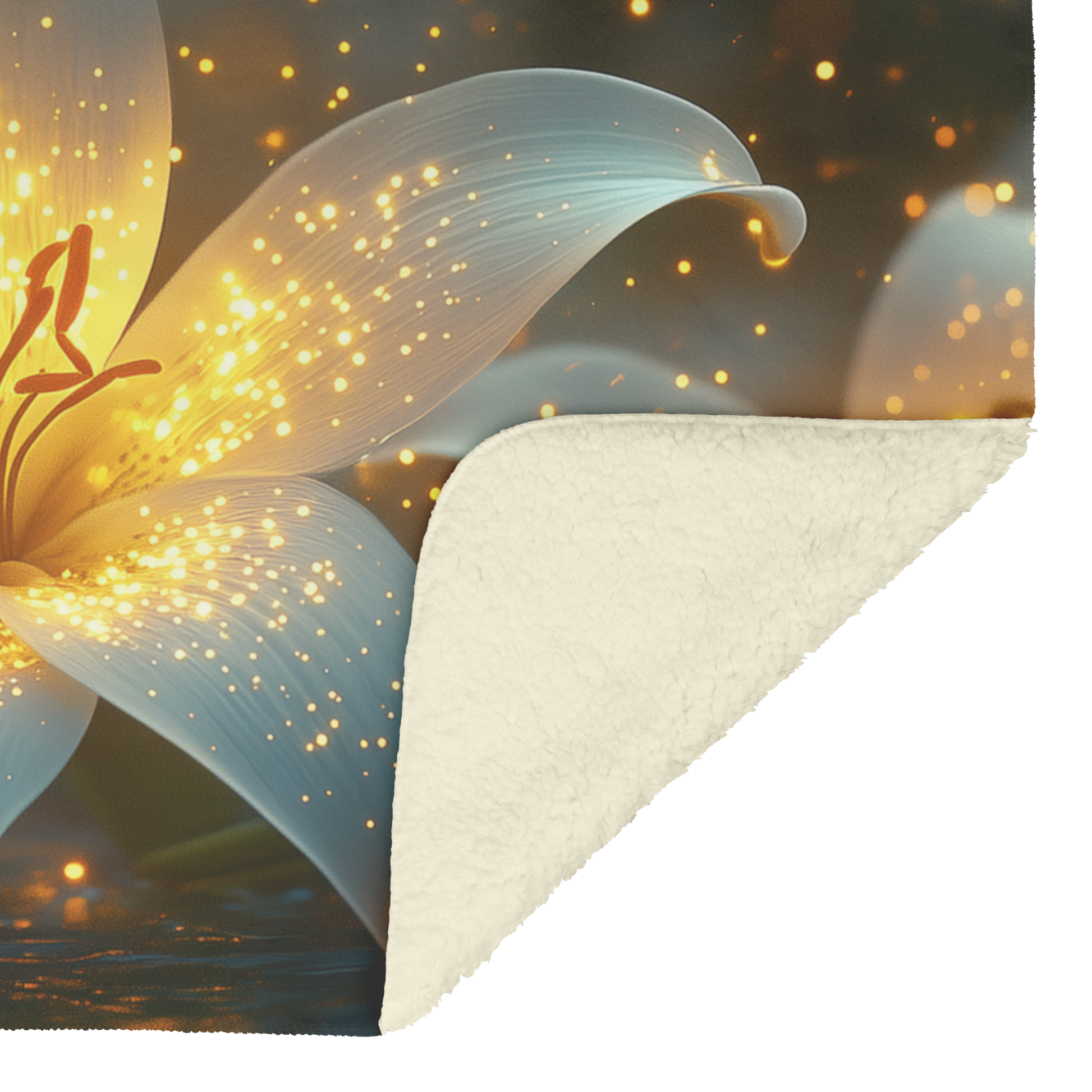 Bioluminescent_Lilies_with_Glowing_Petal_H_Blanket_Sherpa_Mockup.png