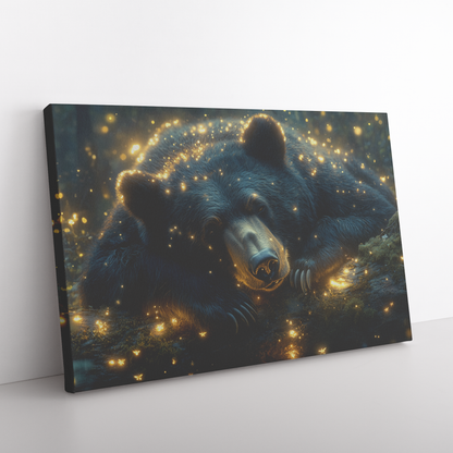 Black_Bear_Resting_on_Moss_Covered_Log_w_H_Rectangle_Angle_Floor_Mockup.png