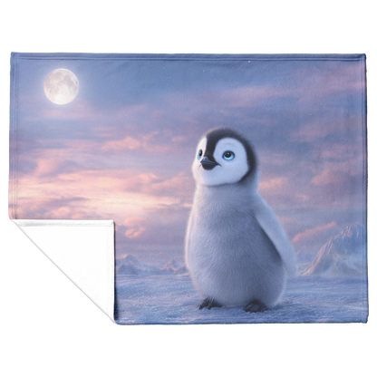 Blue_Eyed_Baby_Penguin_Gazing_At_Glowing_H_Blanket_Flat_Fold_Mockup.png
