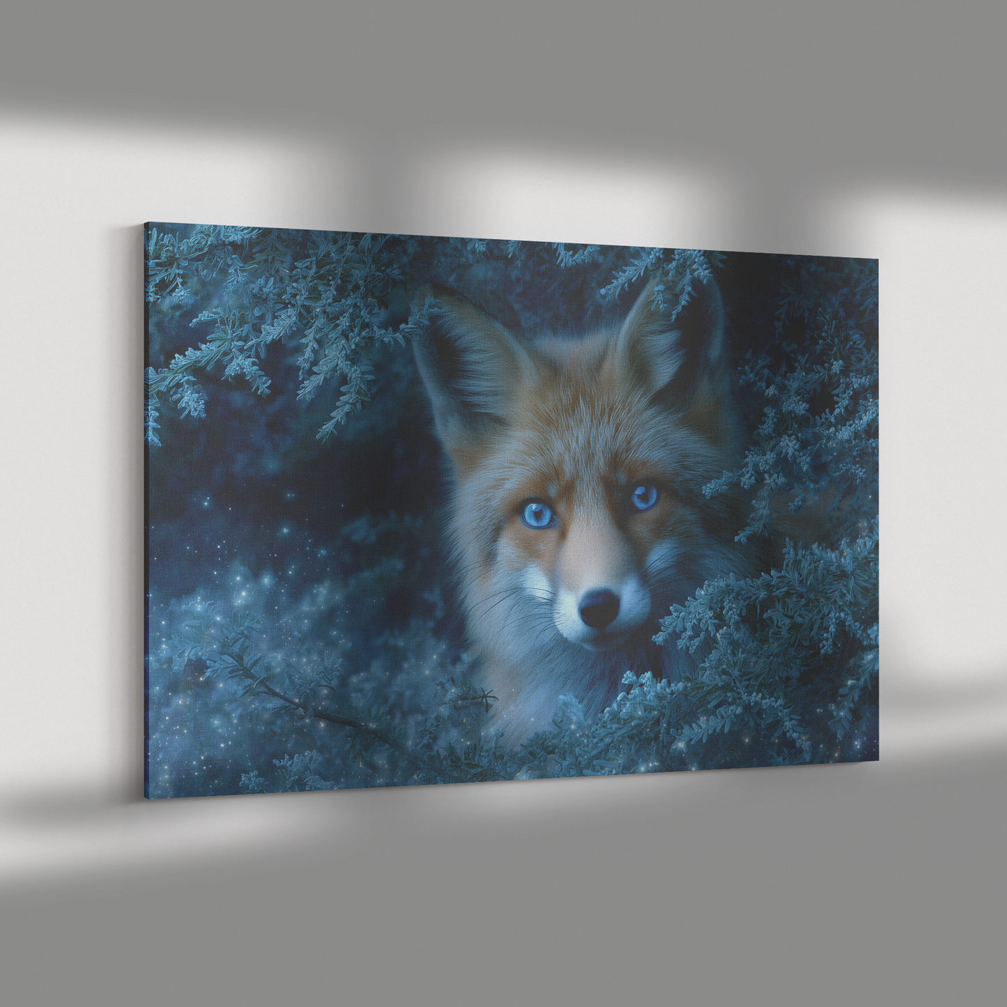 Blue_Eyed_Fox_Peeking_from_Enchanted_Glo_H_Rectangle_Dramatic_Shadow_Mockup.png_15519626