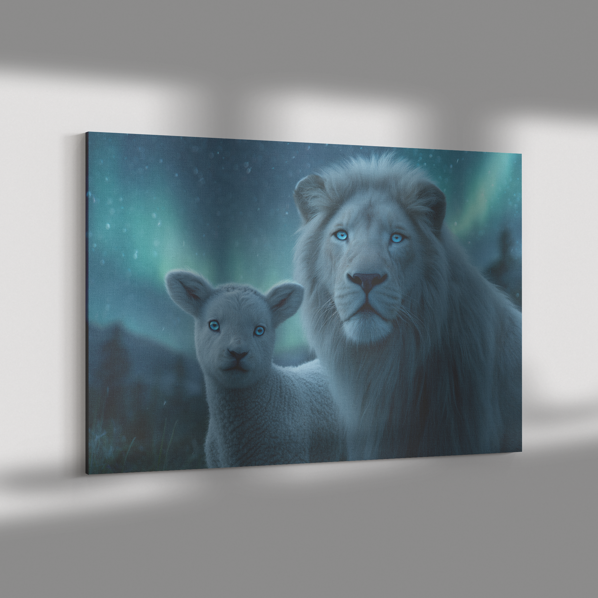 Blue_Eyed_Lion_and_Lamb_Under_Aurora_Nig_H_Rectangle_Dramatic_Shadow_Mockup.png_15486518