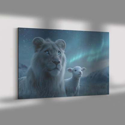 Blue_Eyed_Lion_and_Lamb_Under_Aurora_Nig_H_Rectangle_Dramatic_Shadow_Mockup.png_15486524