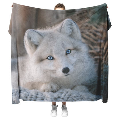 Blue_Eyed_Snow_Fox_Resting_On_Cozy_Chair_H_Blanket_Model_Mockup.png