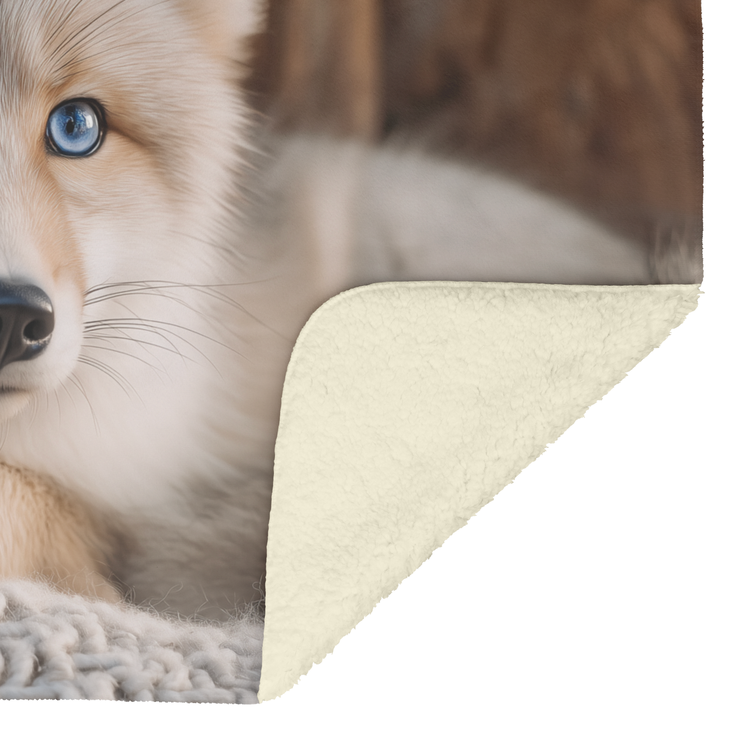Blue_Eyed_Snow_Fox_Resting_On_Cozy_Chair_H_Blanket_Sherpa_Mockup.png