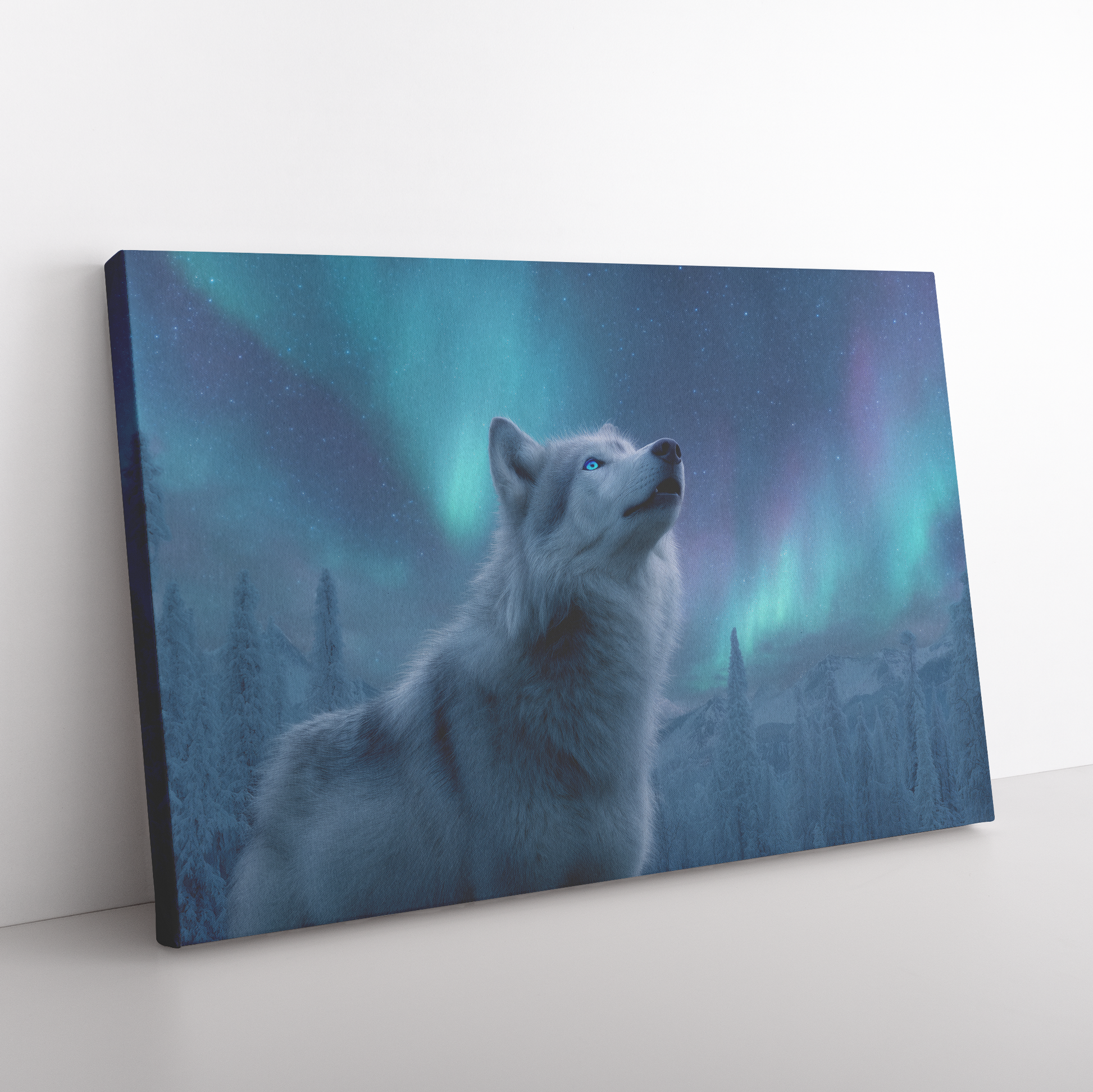 Blue_Eyed_Wolf_Pup_Howling_Under_Aurora__H_Rectangle_Angle_Floor_Mockup.png_15528093