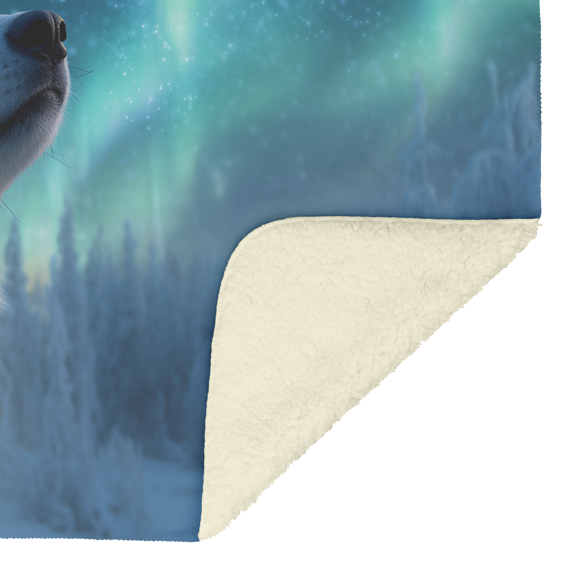Blue_Eyed_Wolf_Pup_Howling_Under_Glitter_H_Blanket_Sherpa_Mockup.png