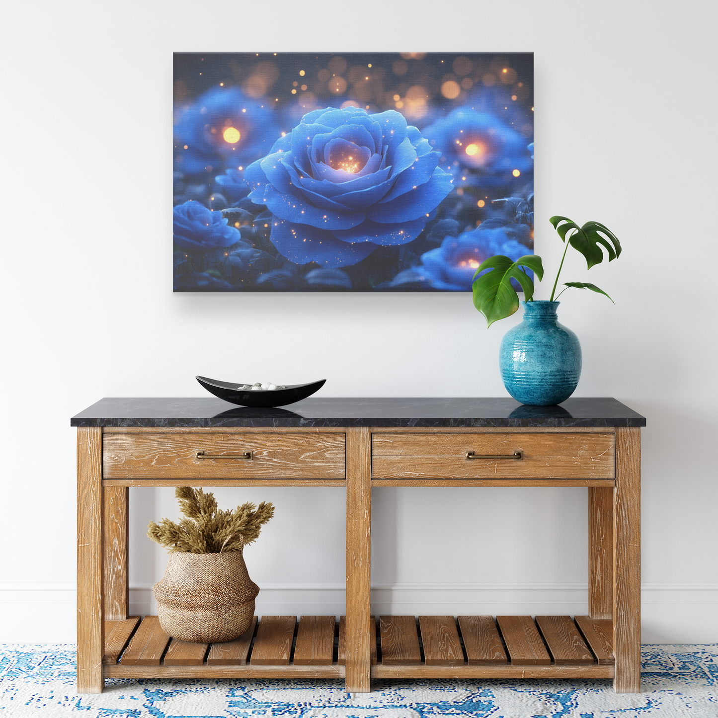 Blue_Glowing_Roses_Surrounded_by_Golden__H_Rectangle_Smaller_Lifestyle_Mockup.png