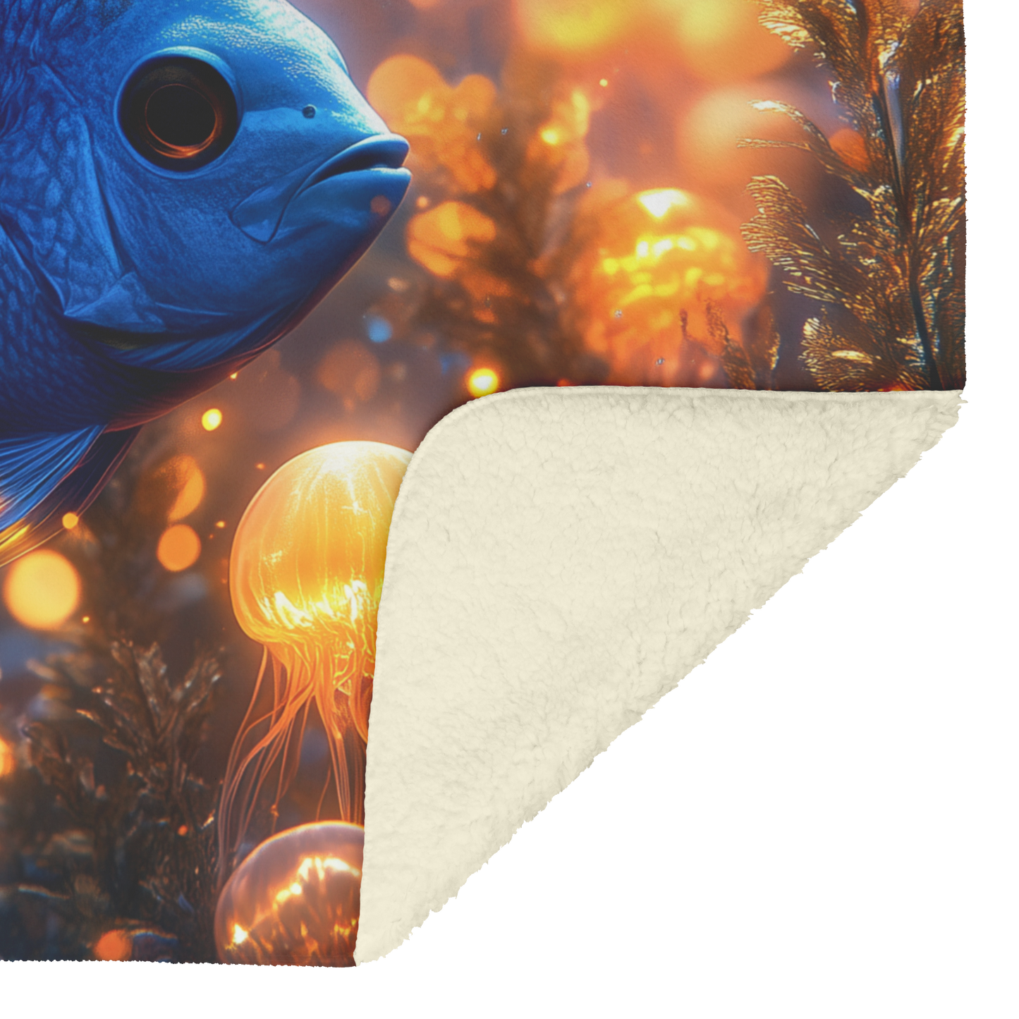 Blue_Tang_Swimming_with_Glowing_Jellyfis_H_Blanket_Sherpa_Mockup.png