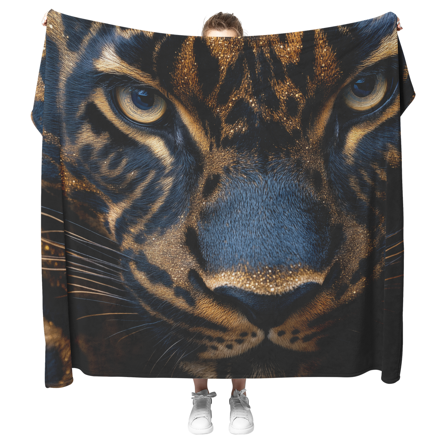 Bold_Leopard_Print_With_Classic_Gold_and_H_Blanket_Model_Mockup.png