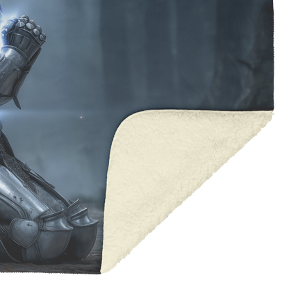 Boy_In_Shimmering_Silver_Armor_Praying_W_H_Blanket_Sherpa_Mockup.png