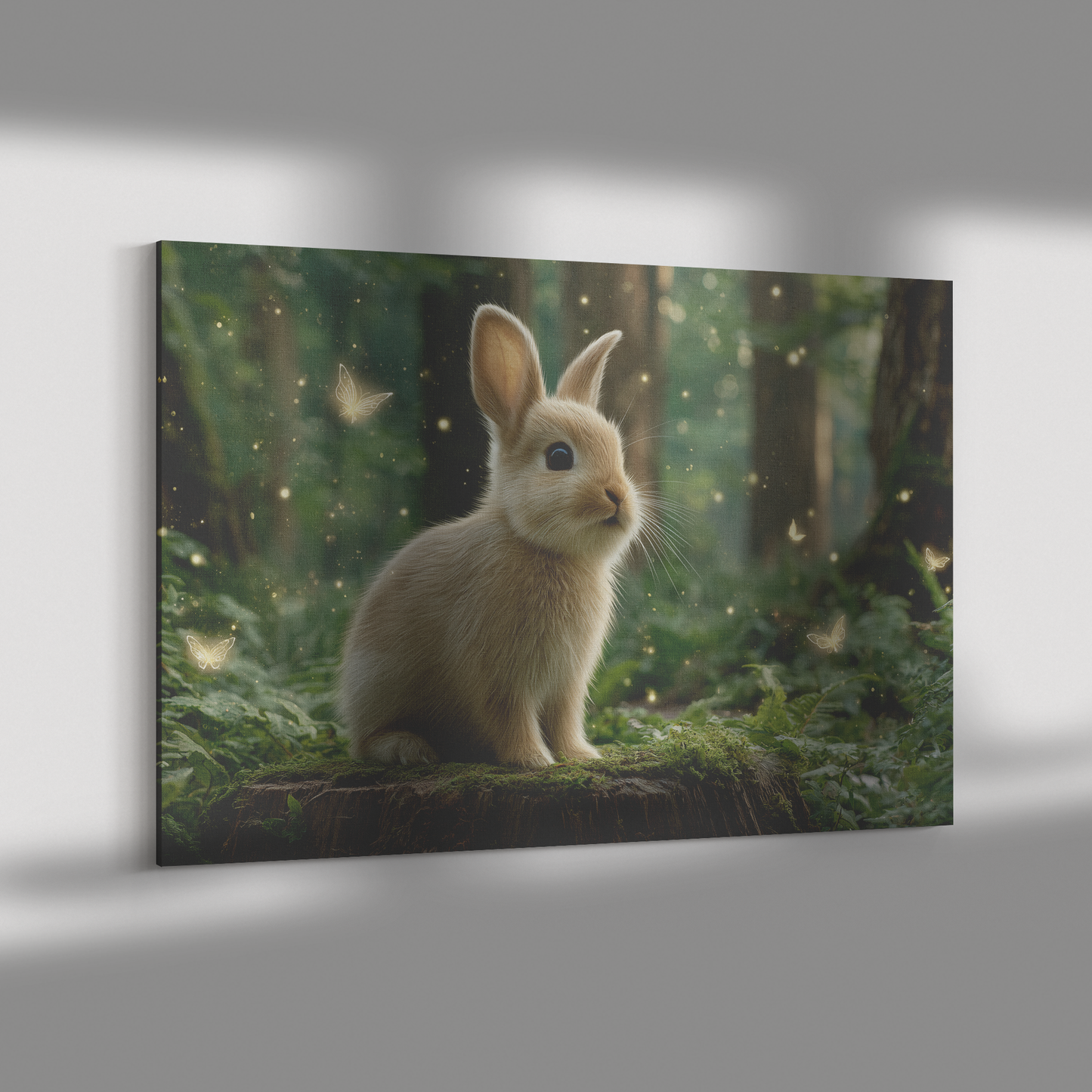 Bunny_Standing_on_Tree_Stump_Surrounded__H_Rectangle_Dramatic_Shadow_Mockup.png_15347121