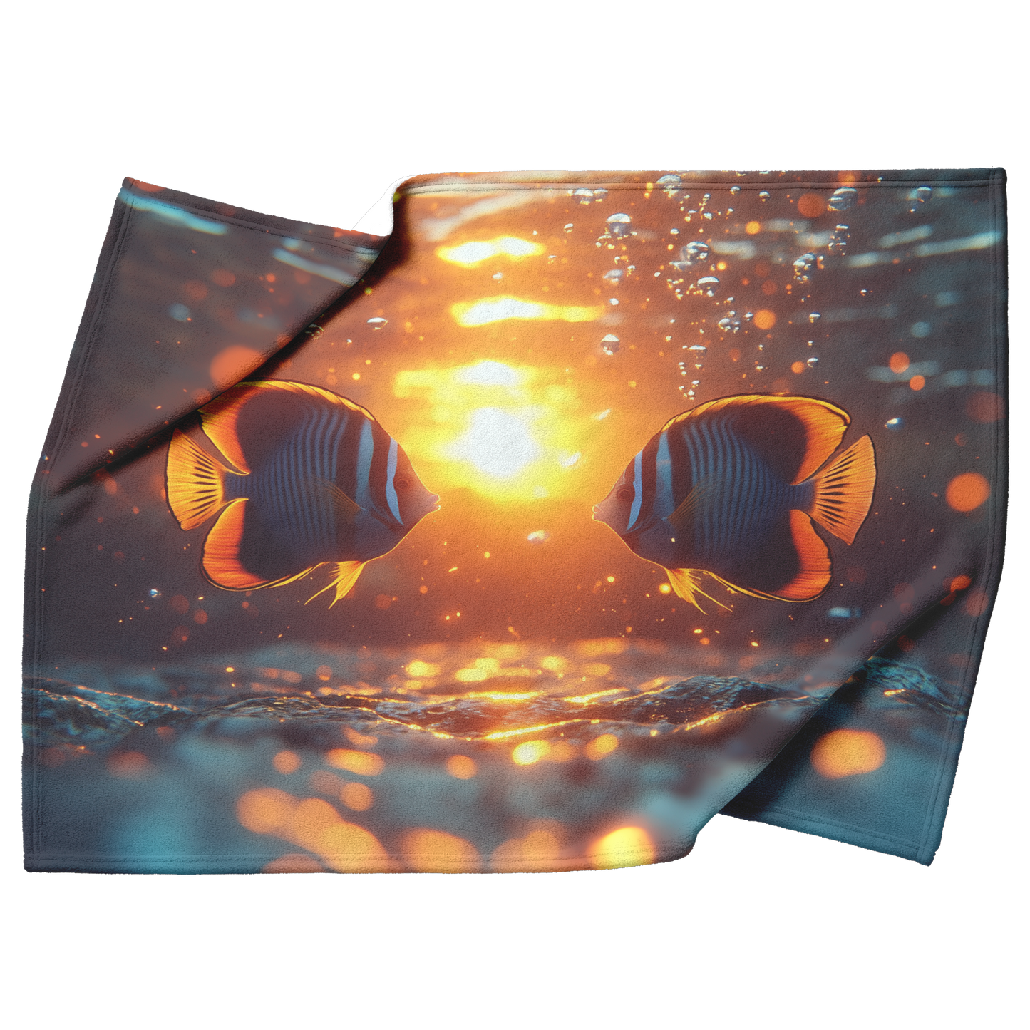 Butterflyfish_Silhouetted_Against_Sunset_H_Blanket_Top_Bottom_Folds_Mockup.png