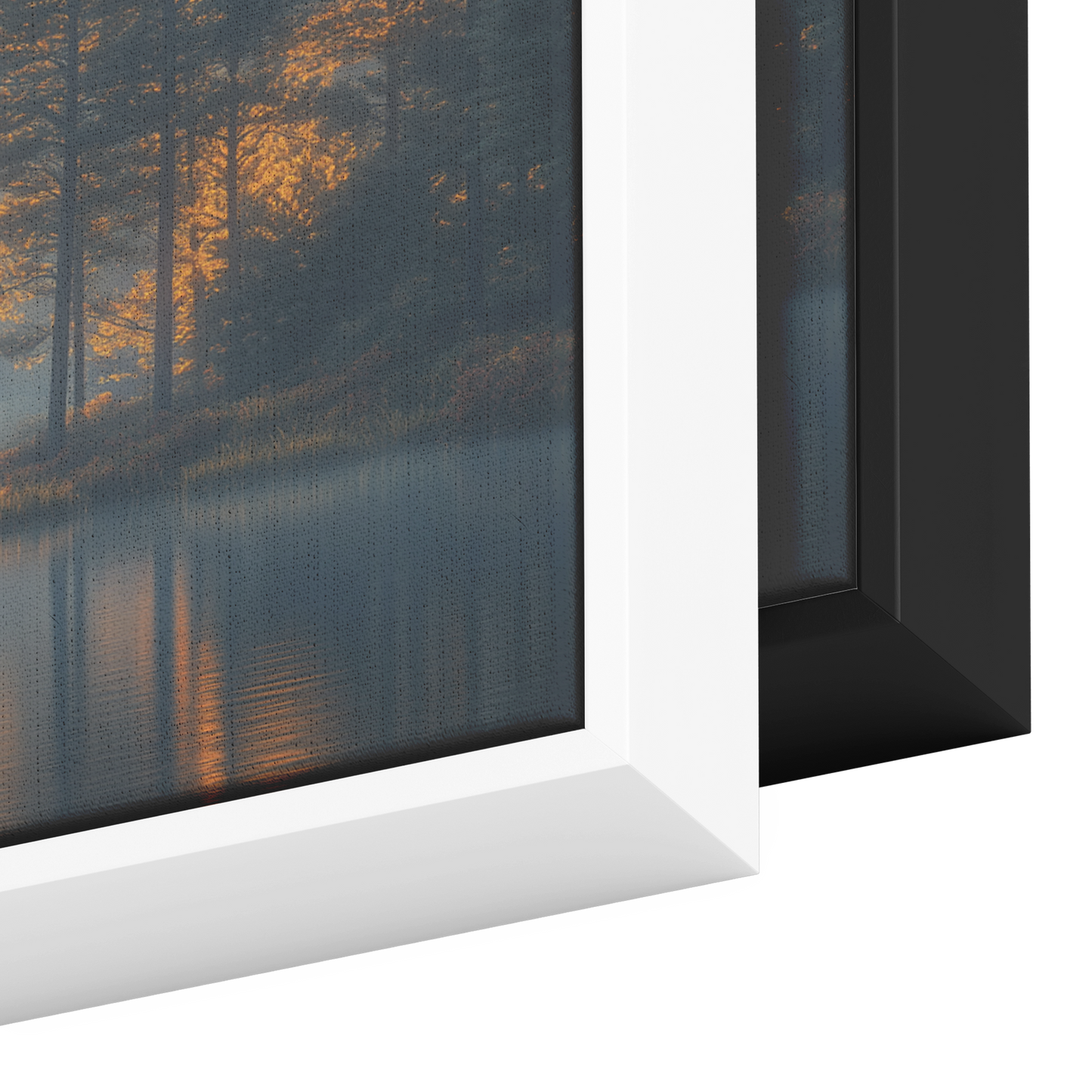 Calm_Forest_Lake_Tall_Pine_Trees_Morning_Framed_Canvas_H_Panoramic_Color_Options_Mockup.png