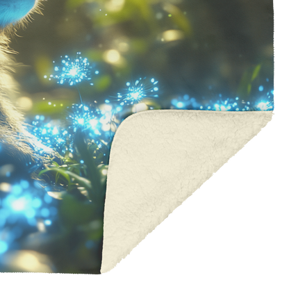 Capuchin_Monkey_Exploring_a_Glowing_Biol_H_Blanket_Sherpa_Mockup.png