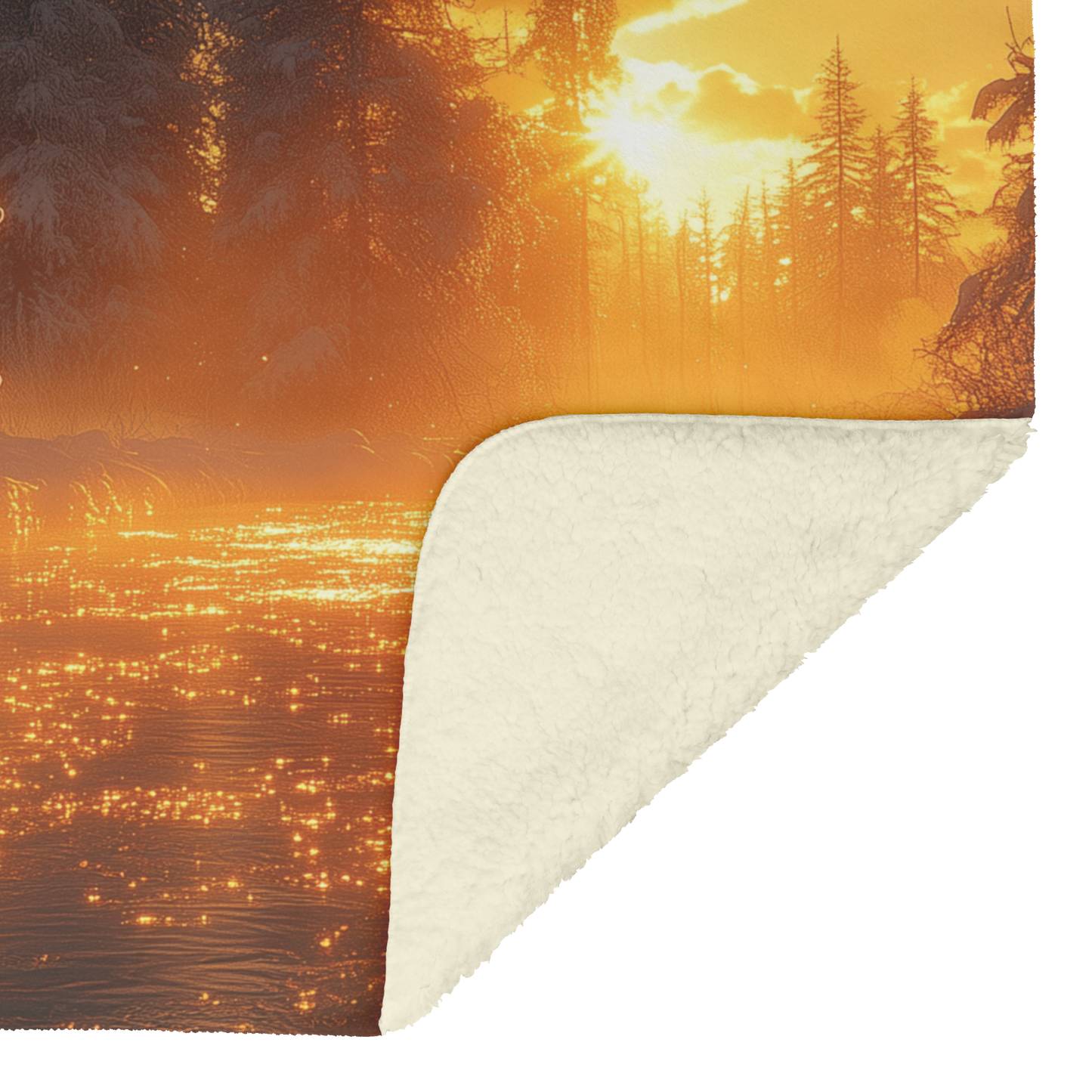 Caribou_Drinking_From_a_Glowing_Icy_Rive_H_Blanket_Sherpa_Mockup.png