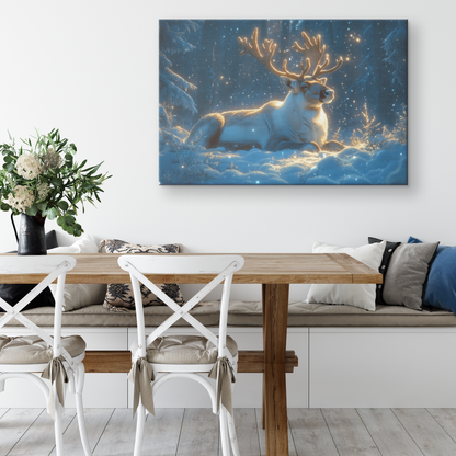 Caribou_Resting_in_Glowing_Snowy_Forest__H_Rectangle_Larger_Lifestyle_Mockup.png