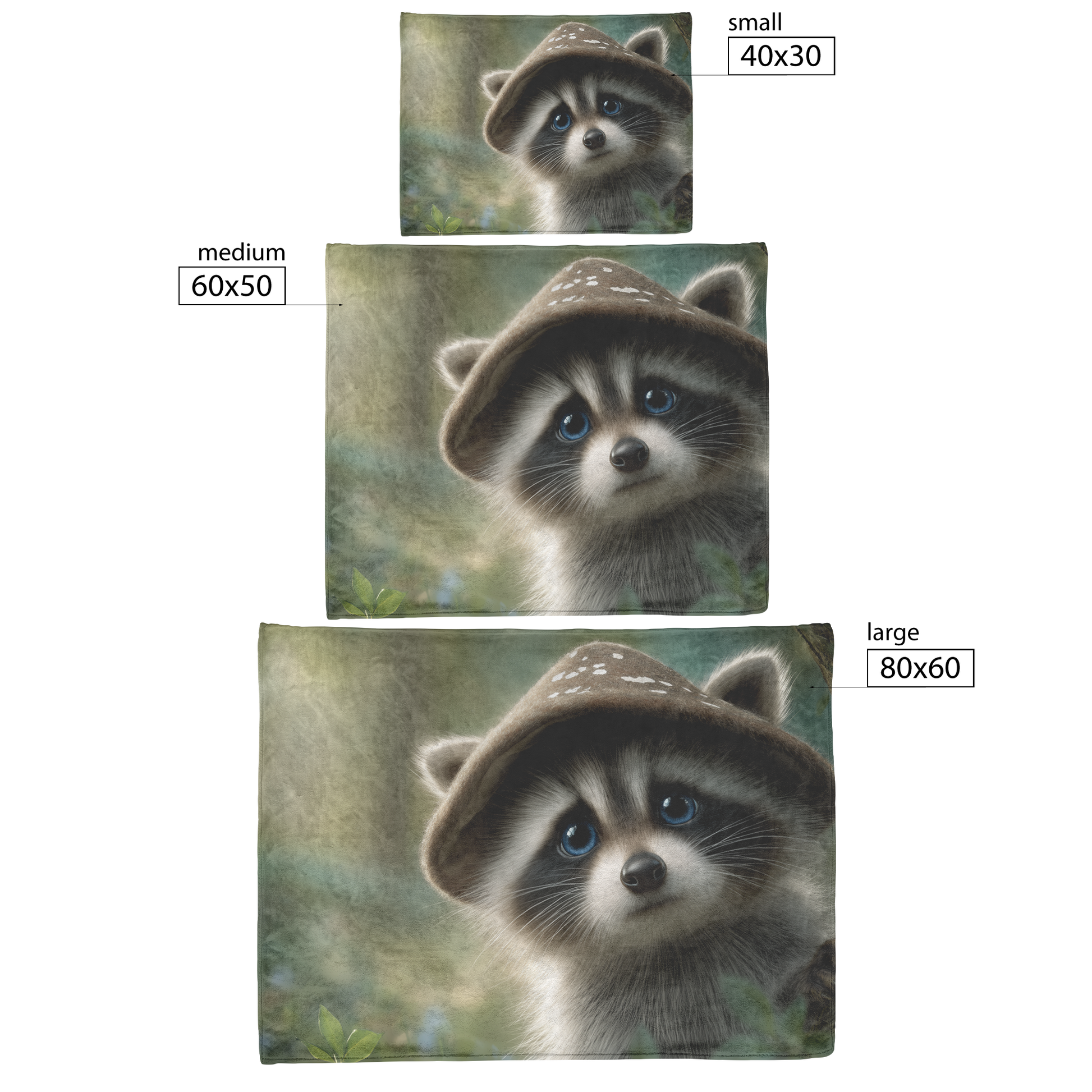 Child_Like_Raccoon_In_Mushroom_Cap_Hat_E_H_Blanket_Size_Options_Mockup.png_15278792