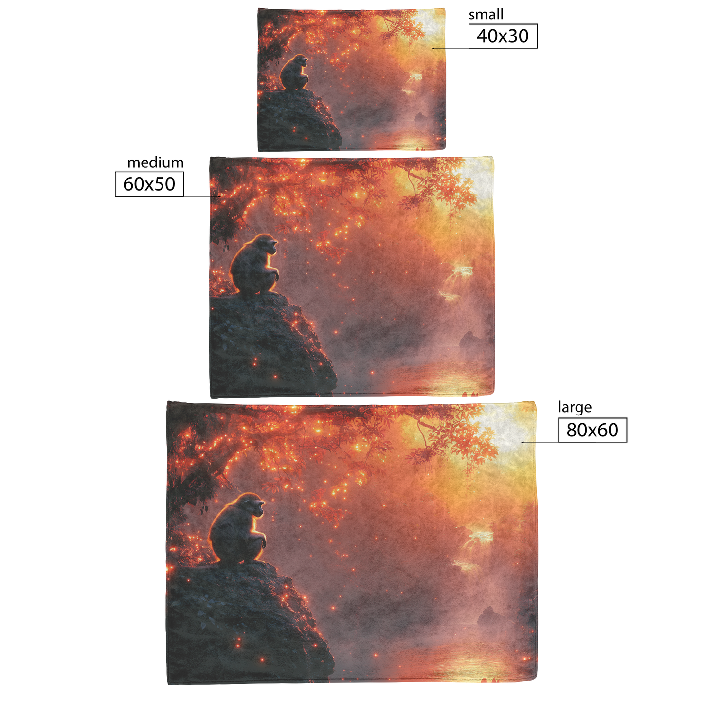 Colobus_Monkey_Perched_on_Glowing_Rock_B_H_Blanket_Size_Options_Mockup.png
