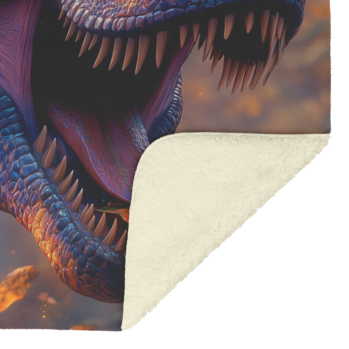 Colorful_T_Rex_Eating_Leaves_With_Goofy__H_Blanket_Sherpa_Mockup.png
