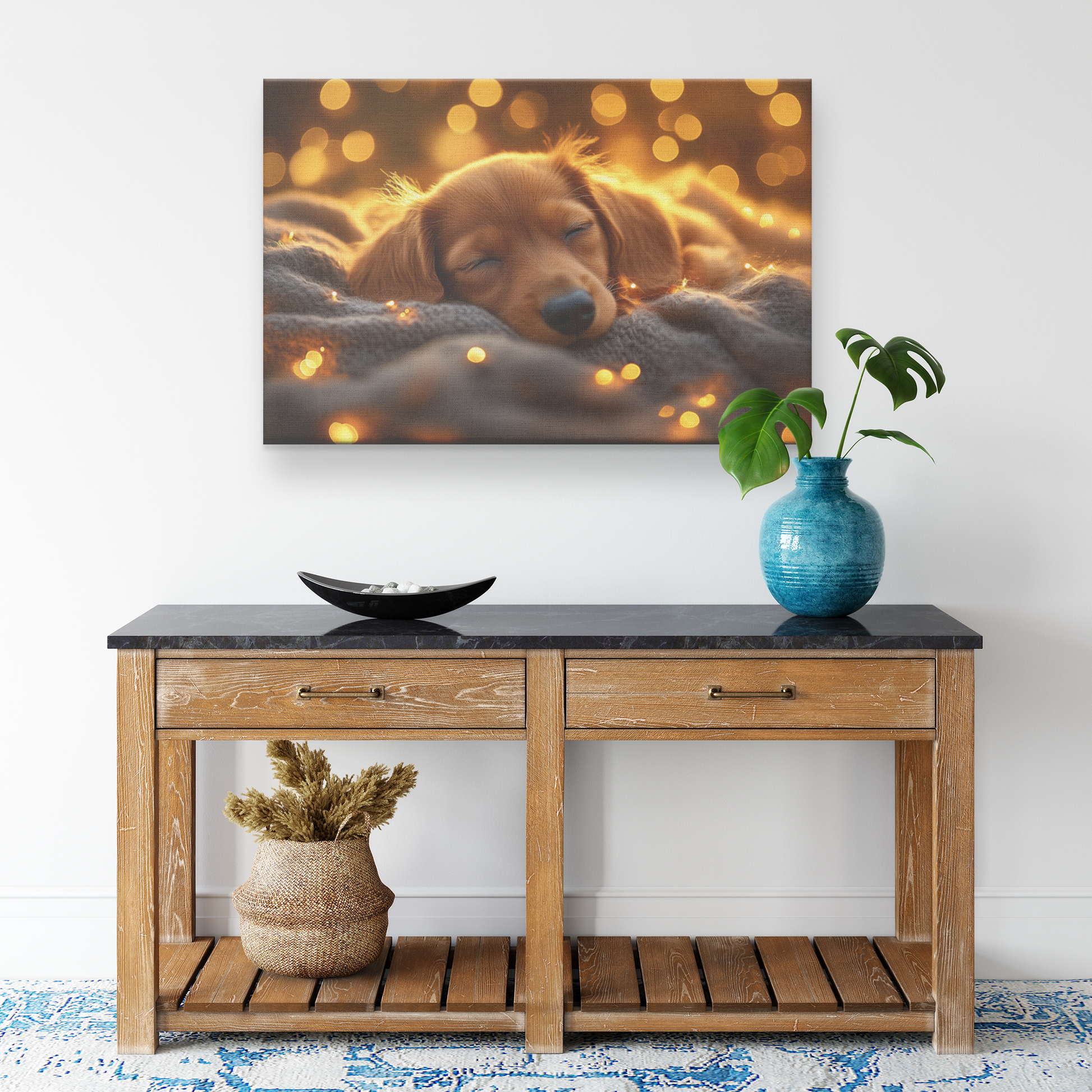 Dachshund_Puppy_Curled_Up_on_a_Cozy_Glow_H_Rectangle_Smaller_Lifestyle_Mockup.png