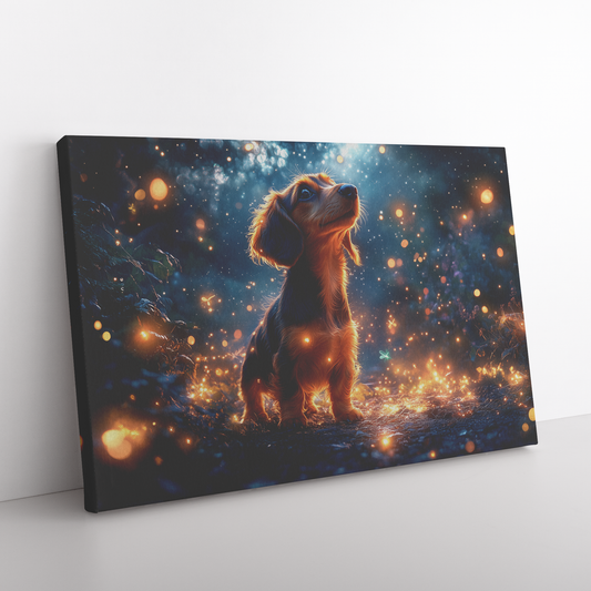 Dachshund_Standing_Proudly_on_a_Glowing__H_Rectangle_Angle_Floor_Mockup.png