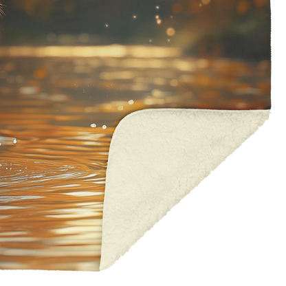Dachshund_by_Crystal_Pond_with_Golden_Ri_H_Blanket_Sherpa_Mockup.png
