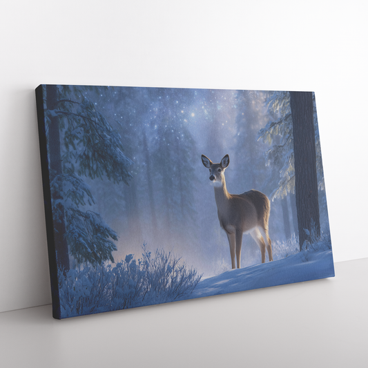 Deer_Standing_in_Glowing_Snowy_Forest_wi_H_Rectangle_Angle_Floor_Mockup.png_15528821