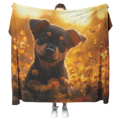 Doberman_Puppy_in_Wildflower_Field_with__H_Blanket_Model_Mockup.png