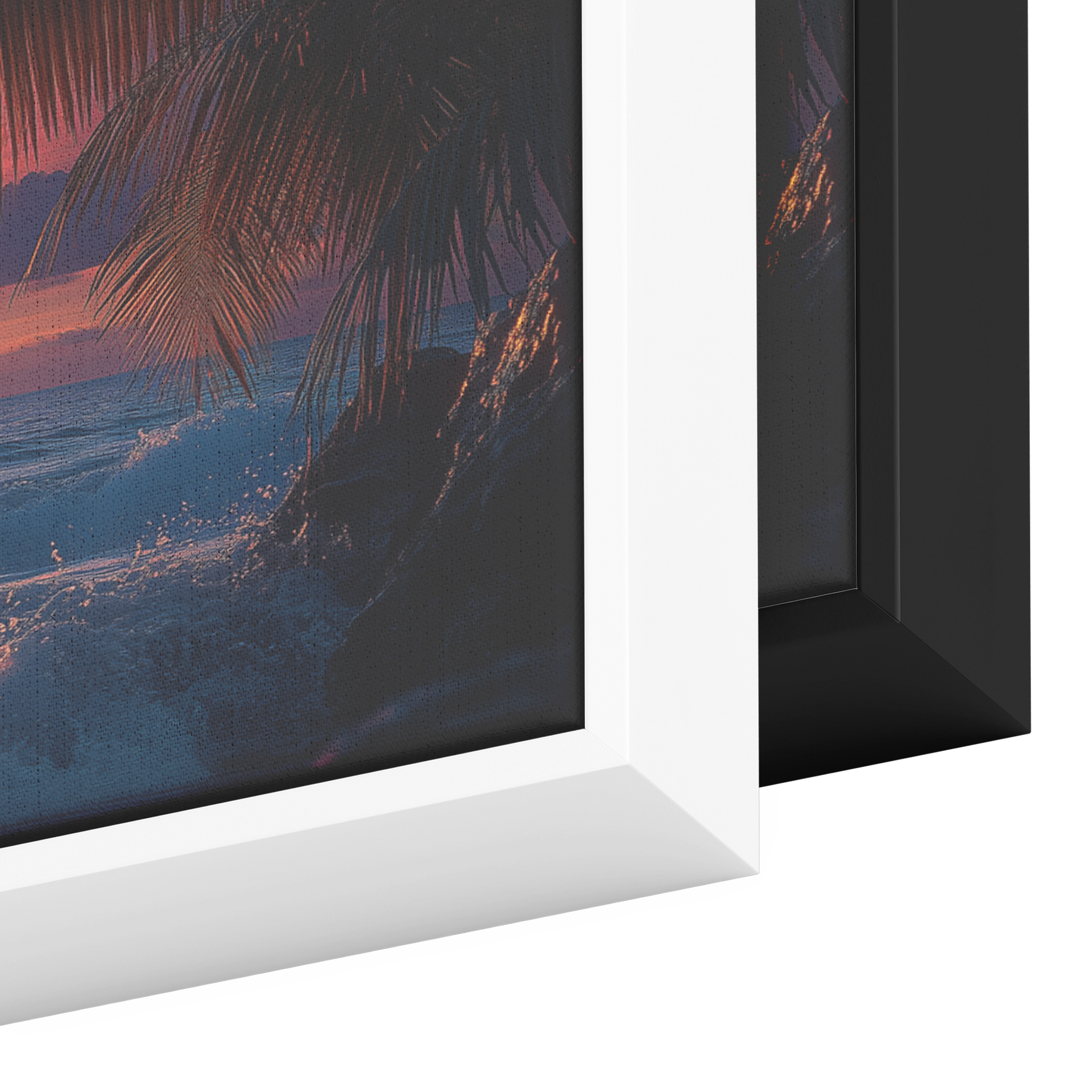 Dramatic_Tropical_Beach_Sunset_Silhouett_Framed_Canvas_H_Panoramic_Color_Options_Mockup.png