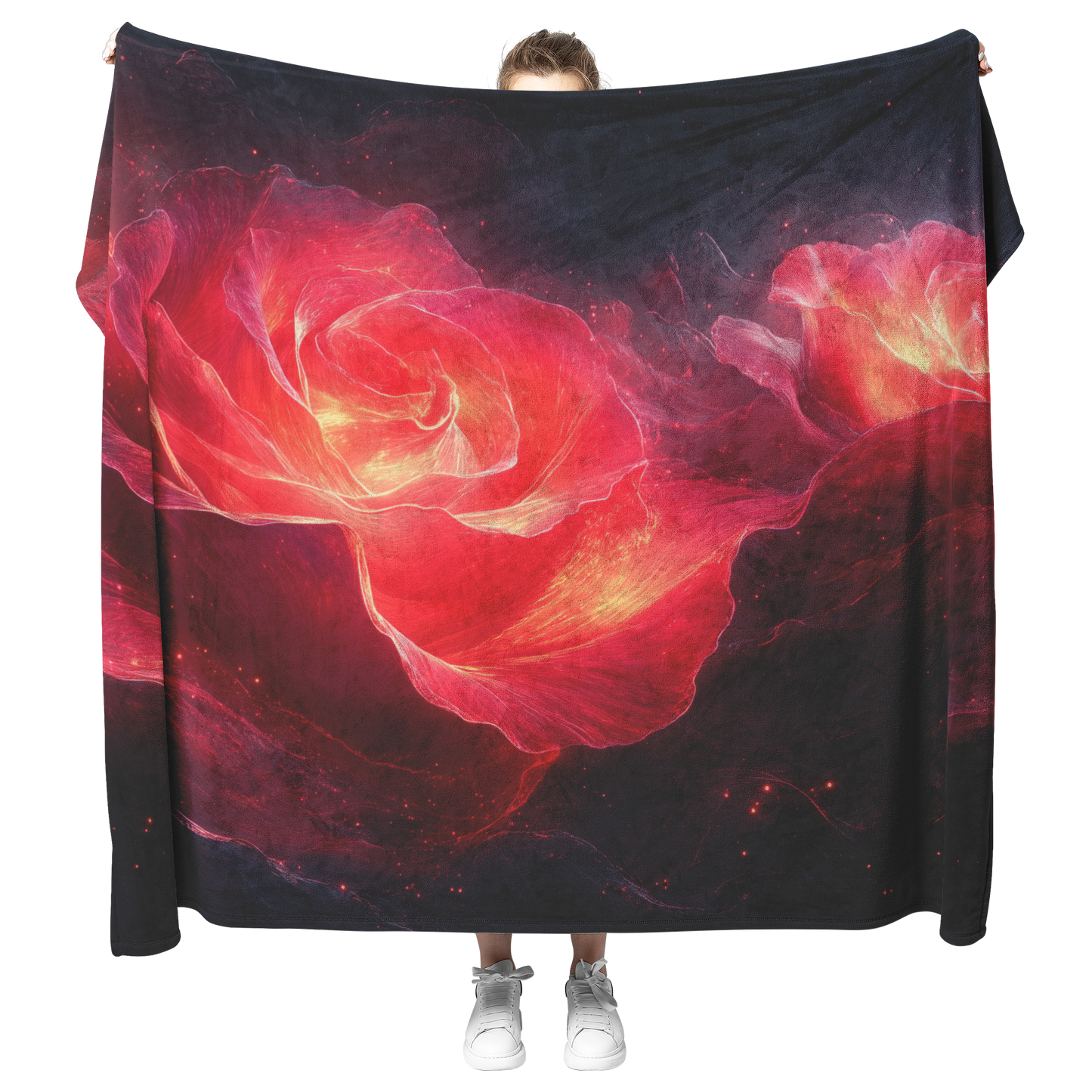 Dynamic_Rose_Pattern_With_Radiant_Red_Pe_H_Blanket_Model_Mockup.png