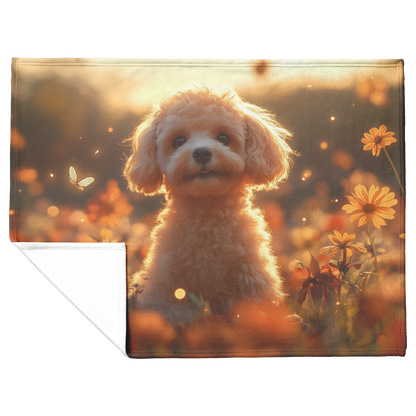 Elegant_Poodle_on_Garden_Path_with_Flowe_H_Blanket_Flat_Fold_Mockup.png