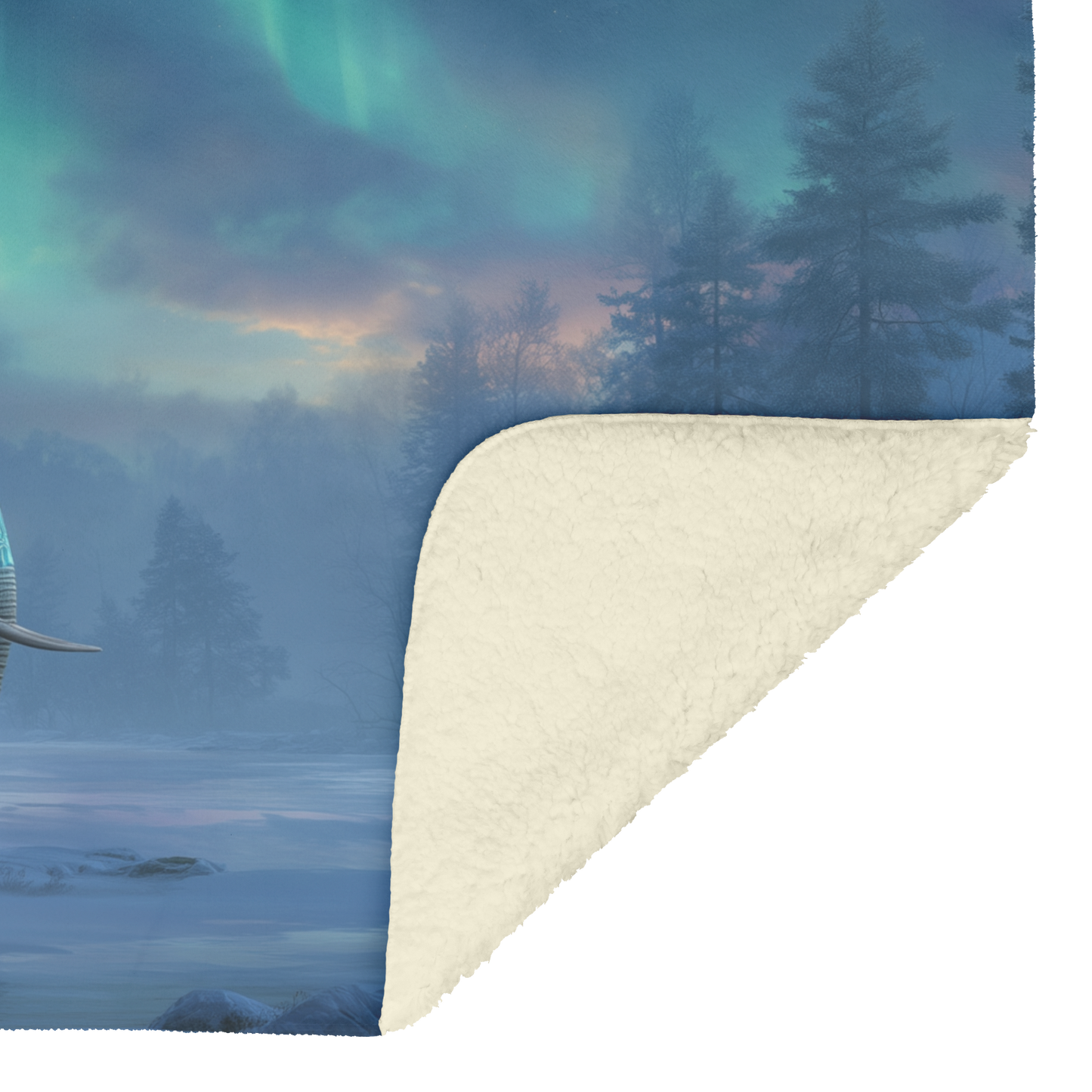 Elephant_With_Glowing_Tribal_Paint_Stand_H_Blanket_Sherpa_Mockup.png