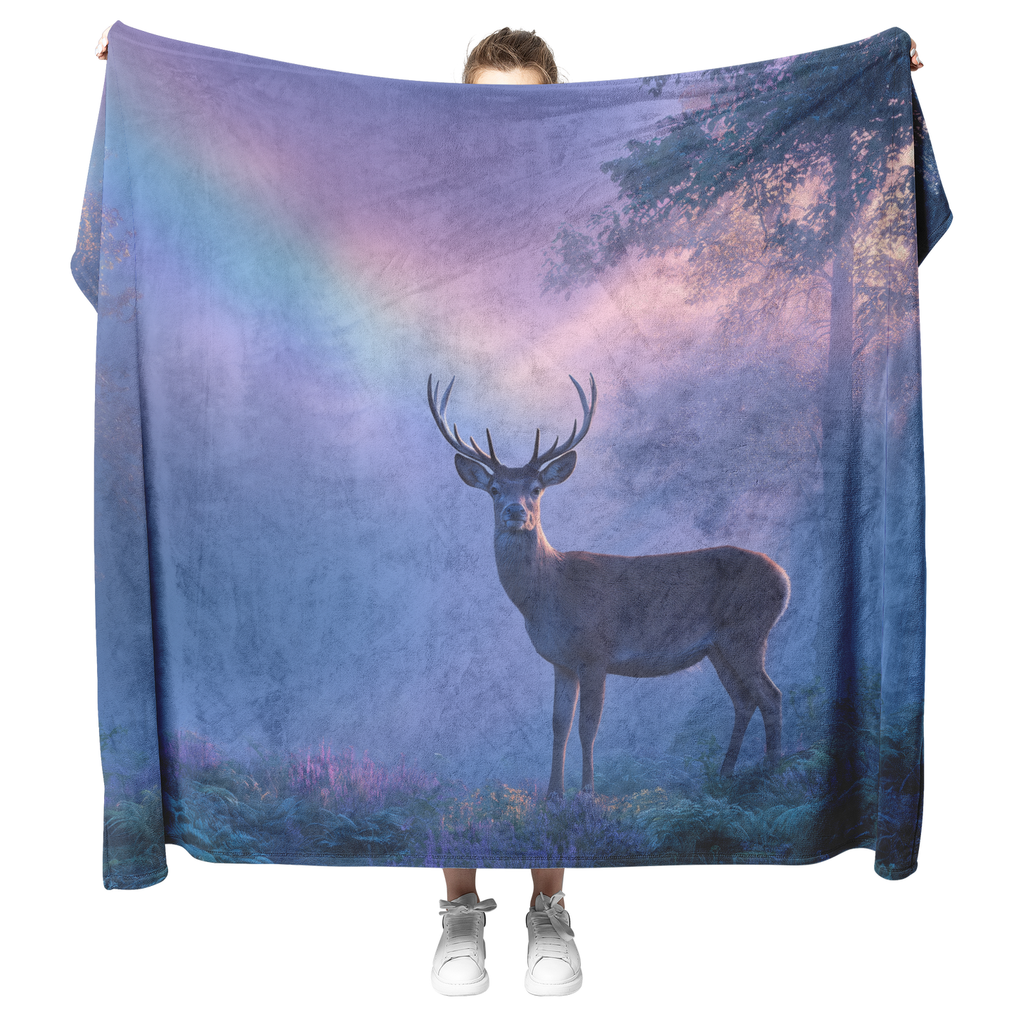 Enchanted_Deer_With_Glowing_Antlers_Unde_H_Blanket_Model_Mockup.png