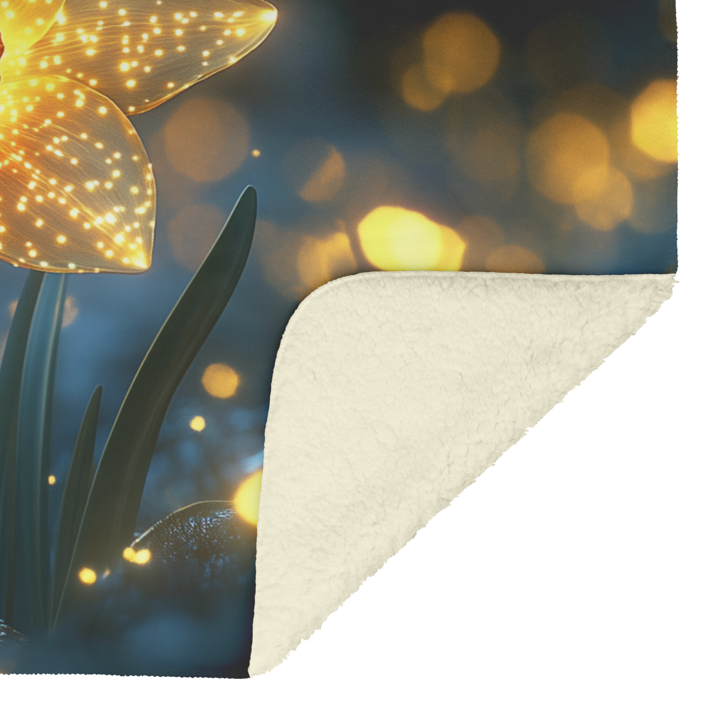 Enchanted_Forest_Glowing_Daffodil_Fleece_H_Blanket_Sherpa_Mockup.png