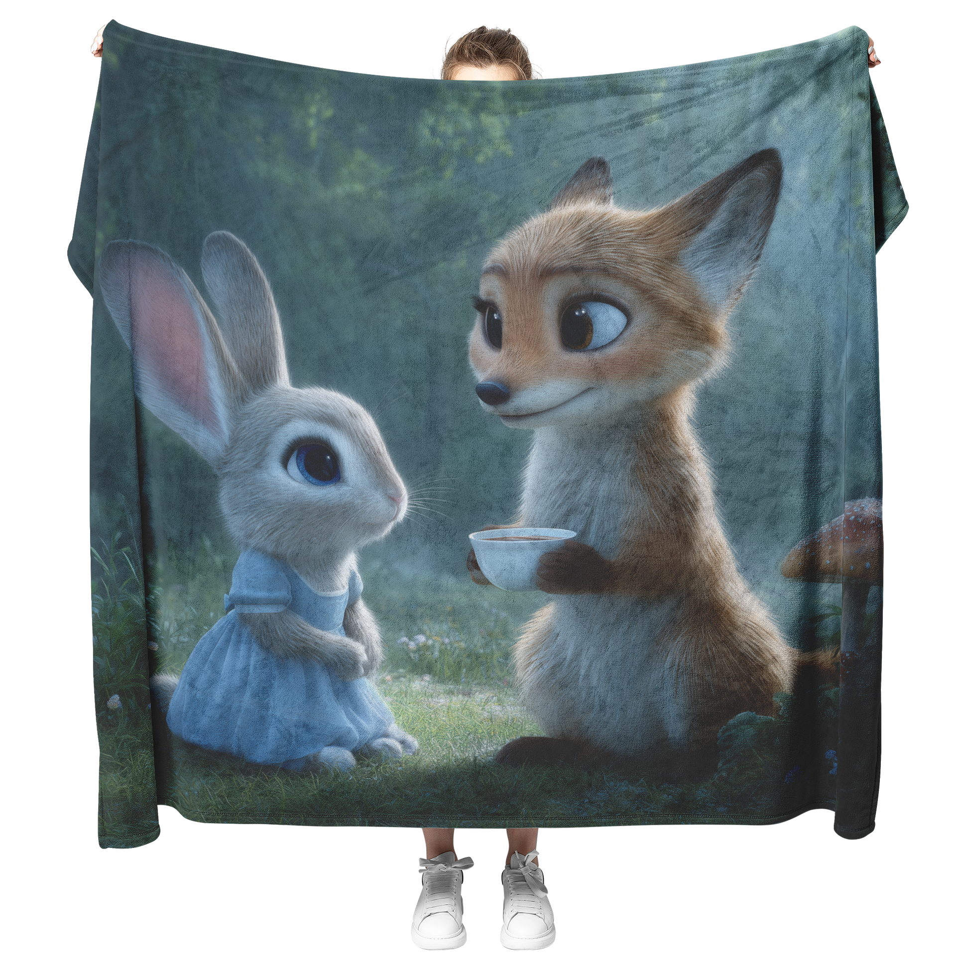 Enchanted_Fox_And_Rabbit_Sharing_Tea_Und_H_Blanket_Model_Mockup.png_15278784