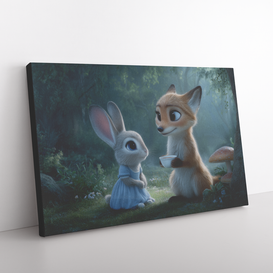 Enchanted_Fox_and_Rabbit_Sharing_Tea_Und_H_Rectangle_Angle_Floor_Mockup.png_15430767