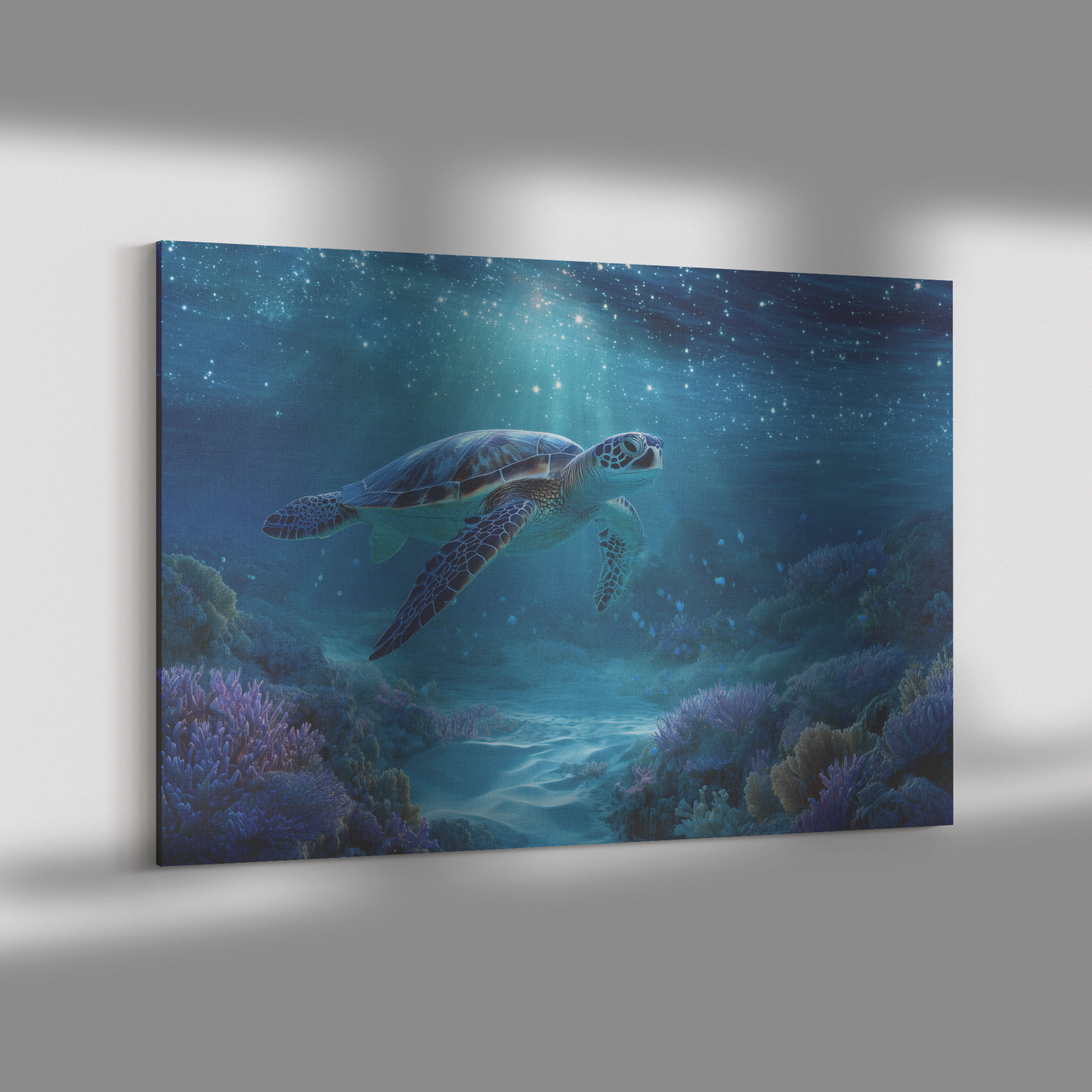 Enchanted_Sea_Turtle_with_Blue_Eyes_Swim_H_Rectangle_Dramatic_Shadow_Mockup.png_15406642
